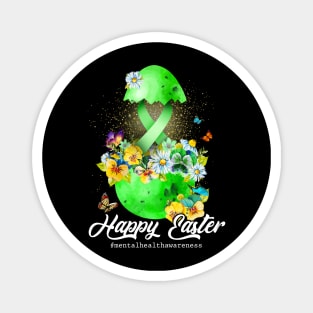 Happy Easter Mental Health Green Ribbon Awareness Magnet